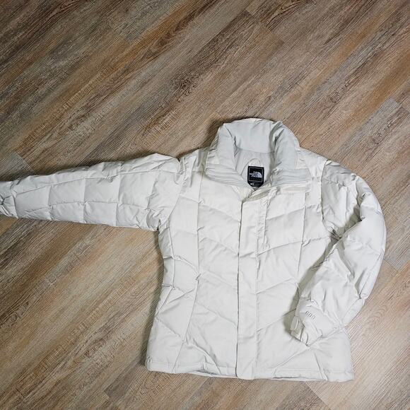 Northface Goosedown, 600 Fill,  Winter White, Puffer Jacket Large PTP 21.5 L. 25 - Picture 4 of 11